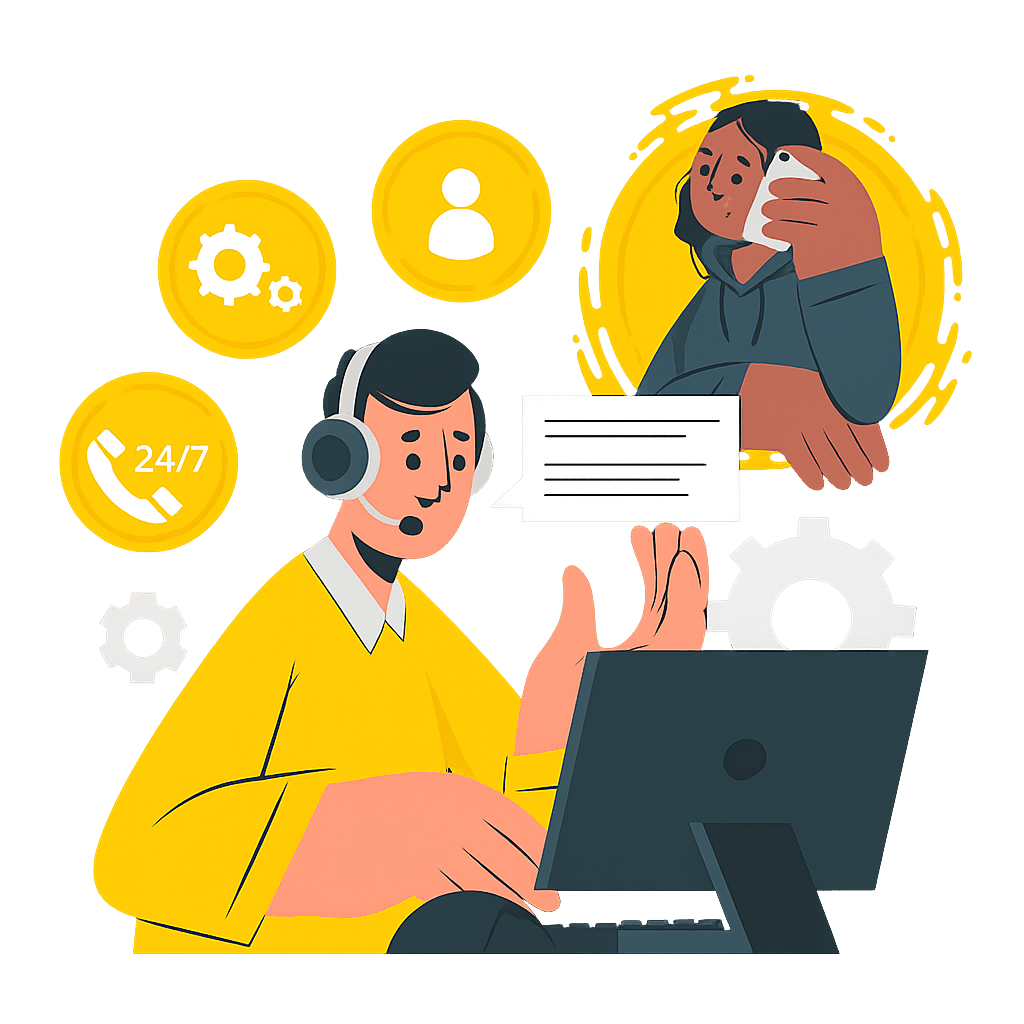 Contact form illustration